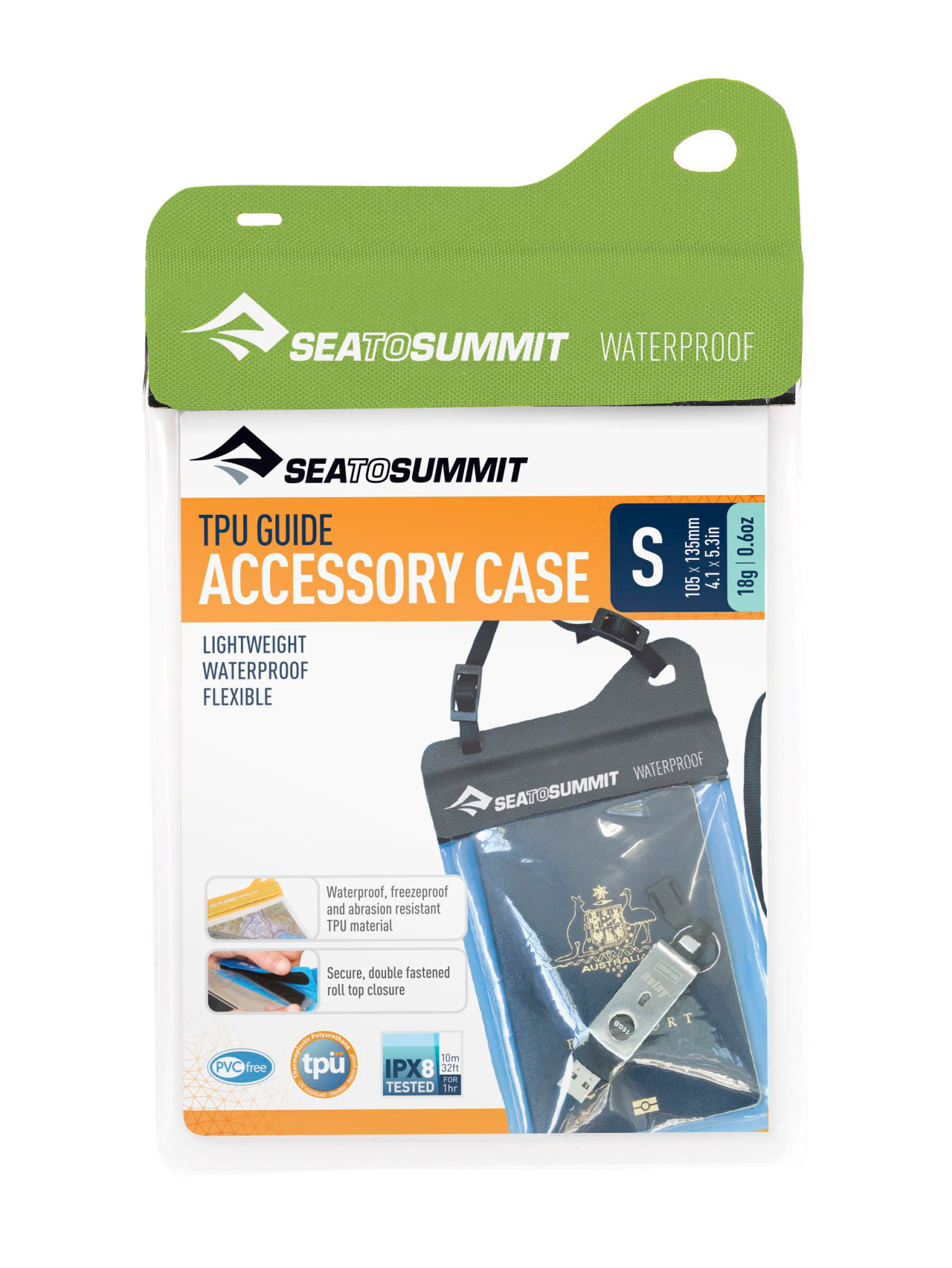 Sea to Summit Guide Accessory Case Thermoplastische Schutzhülle wasserdicht Klein lime