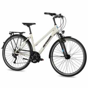 Airtracks Trekkingrad Damen Trekking Fahrrad 28 Zoll Trekkingrad TR.2825L, 24 Gang SHIMANO ALIVIO RD-M3100 SGS Alivio Schaltwerk, Kettenschaltung, Weiß Matt - Rahmenhöhen 48 cm & 52 cm " Modeljahr 2023 "