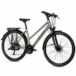 Airtracks Trekkingrad Damen Trekking Fahrrad 28 Zoll Trekkingrad TR.2845L, 24 Gang Shimano Alivio RD-M3100-SGS Shadow, Kettenschaltung, Silber Matt - Rahmenhöhen 48 cm & 52 cm " Modeljahr 2023 "