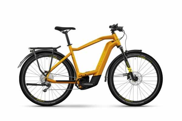 HAIBIKE Trekking 8 (625 Wh), 11 Gang Kettenschaltung, Herrenfahrrad, Diamant, Modell 2023, 27,5 Zoll 50 cm metal lava/yellow