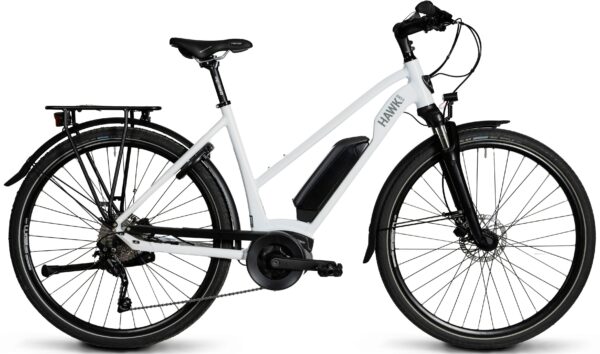 HAWK Bikes E-Bike "E-Trekking 500 Lady", 10 Gang, Shimano, Deore