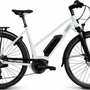 HAWK Bikes E-Bike E-Trekking 500 Lady, 10 Gang Shimano Deore Schaltwerk, Kettenschaltung, Mittelmotor, 5000 Wh Akku