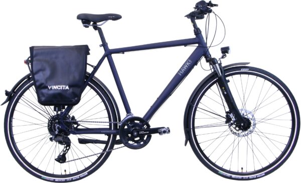 HAWK Bikes Trekkingrad "HAWK Trekking Gent Deluxe Plus Ocean Blue", 20 Gang, Shimano, Shimano CUES Schaltwerk