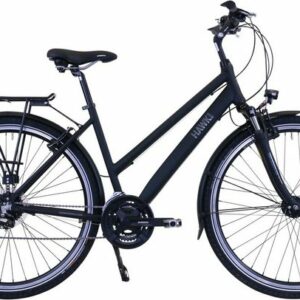 HAWK Bikes Trekkingrad HAWK Trekking Lady Premium Black, 24 Gang microSHIFT