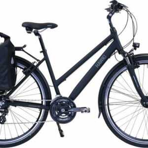 HAWK Bikes Trekkingrad HAWK Trekking Lady Premium Plus Black, 24 Gang microSHIFT