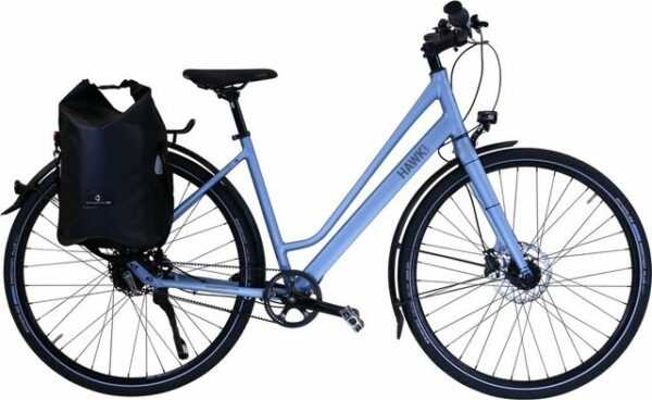 HAWK Bikes Trekkingrad HAWK Trekking Lady Super Deluxe Plus Sky Blue, 8 Gang Shimano Nexus Schaltwerk