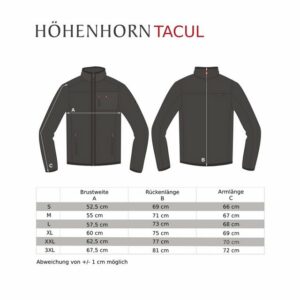 Höhenhorn Steppjacke Höhenhorn Tauren Herren Jacke Fleece Strickjacke Hoody Trekking Strickfleece