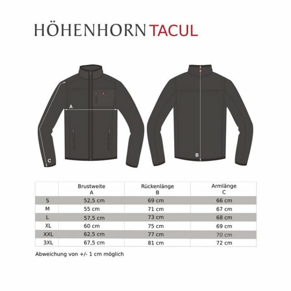 Höhenhorn Steppjacke Höhenhorn Tauren Herren Jacke Fleece Strickjacke Hoody Trekking Strickfleece