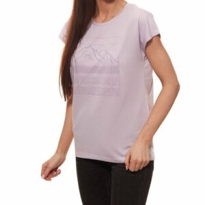 Houdini Rundhalsshirt HOUDINI Damen Outdoor-Shirt Trekking T-Shirt Big Up Message Rundhals-Shirt Violett