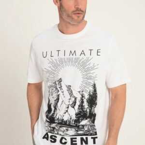 JP1880 T-Shirt Trekking-Shirt Outdoor Halbarm Berg Print