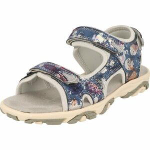 Jane Klain Damen Schuhe Trekking Sandalen 281-455 Blau 3-fach Klettverschluss Outdoorsandale