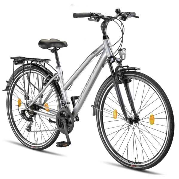 Licorne Bike L-V-ATB Premium Trekking Bike in 28 Zoll - Fahrrad für Herren, Jungen, Mädchen und Damen - Shimano 21 Gang-Schaltung - Citybike - Männerfahrrad