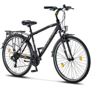 Licorne Bike Life M-V-ATB Premium Trekking Bike in 28 Zoll - Fahrrad für Herren, Jungen, Damen und Herren - Shimano 21 Gang-Schaltung - Herren Citybike - Männerfahrrad.