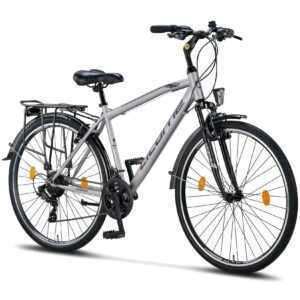 Licorne Bike Life M-V-ATB Premium Trekking Bike in 28 Zoll - Fahrrad für Herren, Jungen, Damen und Herren - Shimano 21 Gang-Schaltung - Herren Citybike - Männerfahrrad.