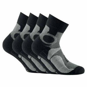 Rohner Socks Sportsocken Unisex Trekking Quarter Socken, 4er Pack - Basic