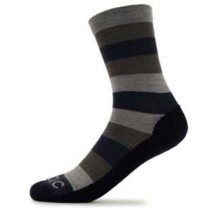 Stoic - Merino Trekking Crew Socks Stripes - Wandersocken Gr 36-38 schwarz