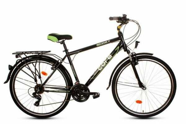 T&Y Trade Cityrad 28 ZOLL Herren City Trekking Fahrrad Rad Bike Herrenrad Grün Result, 18 Gang Shimano, Kettenschaltung, Federgabel, 18 Gang, Licht