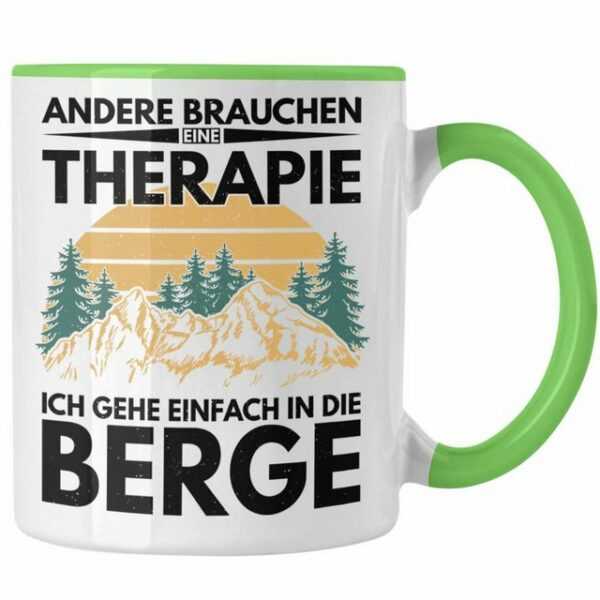 Trendation Tasse Trendation - Berge Tasse Geschenk Therapie Lustig Spruch Wandern Klettern Trekking