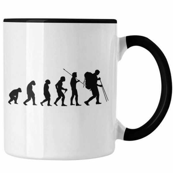 Trendation Tasse Trendation - Wandern Wanderer Geschenk Tasse Trekking Berge Evolution Geschenkidee für Wanderung Östereich