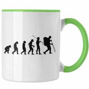 Trendation Tasse Trendation - Wandern Wanderer Geschenk Tasse Trekking Berge Evolution Geschenkidee für Wanderung Östereich