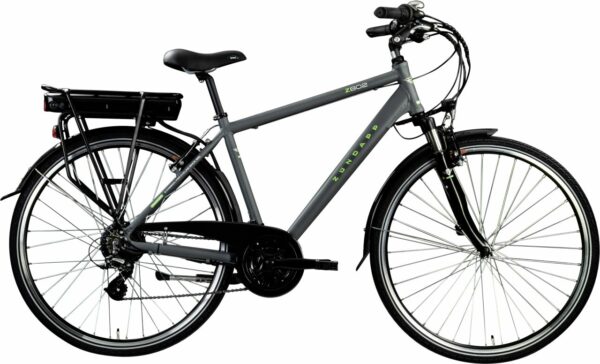 Zündapp E-Bike Trekking Z802 Herren 28 Zoll RH 48cm 21-Gang 374 Wh grau grün