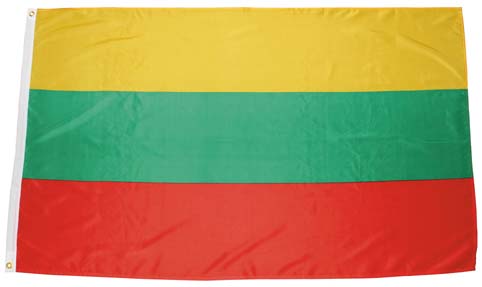 MFH Fahne, Litauen, Polyester, Gr. 90 x 150 cm