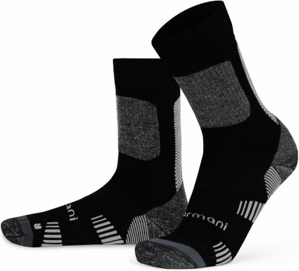 normani Sportsocken 2 Merino Trekking Socken mit Frotteesohle (2 Paar) hochwertige Merinowolle