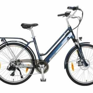 smartEC E-Bike Trekking Fahrrad Trek-26D Damen 26 Zoll, 7 Gang Shimano Tourney Schaltwerk, Kettenschaltung, Hinterrad-Nabenmotor, 468,00 Wh Akku, Batterie, Unterstützung 25 km/h Scheibenbremse 90km Reichweite Anfahrhilfe StVZO