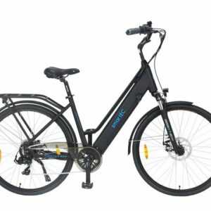 smartEC E-Bike Trekking Fahrrad Trek-28D Damen 28 Zoll, 7 Gang Shimano Tourney Schaltwerk, Kettenschaltung, Hinterrad-Nabenmotor, 468,00 Wh Akku, Batterie, Unterstützung 25 km/h Scheibenbremse 90km Reichweite Anfahrhilfe StVZO