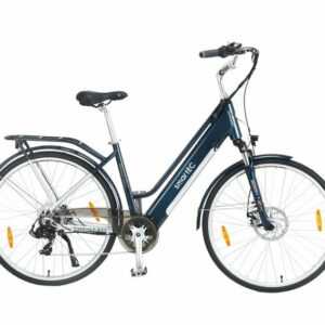 smartEC E-Bike Trekking Fahrrad Trek-28D Damen 28 Zoll, 7 Gang Shimano Tourney Schaltwerk, Kettenschaltung, Hinterrad-Nabenmotor, 468,00 Wh Akku, Batterie, Unterstützung 25 km/h Scheibenbremse 90km Reichweite Anfahrhilfe StVZO