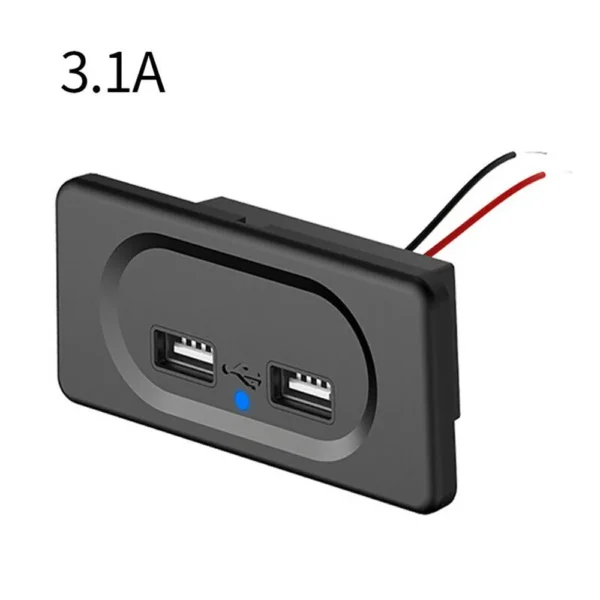 Auto Ladegerät Für Camping Boot Wohnmobil Caravan 12V Ladegerät Stecker DC5V/3,1 EIN Dual USB Ports