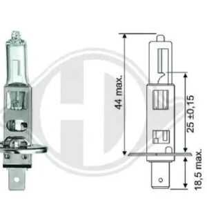 DIEDERICHS Glühlampe, Fernscheinwerfer H1 LID10012 VW,AUDI,MERCEDES-BENZ,Golf IV Schrägheck (1J1),POLO (9N_),PASSAT Variant (3B6)