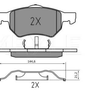 MEYLE Bremsbeläge Vorne Rechts Links für DODGE Caravan CHRYSLER Voyager IV