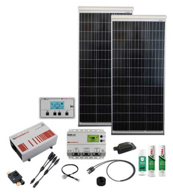 Phaesun Solaranlage "Caravan Kit, Base Camp Aero, MPPT DC240W AC400W, 12V", (Komplett-Set)