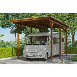 SKAN HOLZ Caravan-Carport 'Emsland' 404 x 604 cm nussbaum