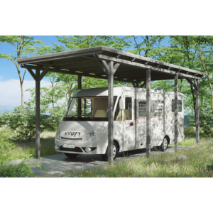 SKAN HOLZ Caravan-Carport 'Emsland' 404 x 846 cm schiefergrau