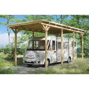 SKAN HOLZ Caravan-Carport 'Emsland' 404 x 846 cm unbehandelt