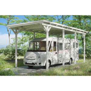 SKAN HOLZ Caravan-Carport 'Emsland' 404 x 846 cm weiß