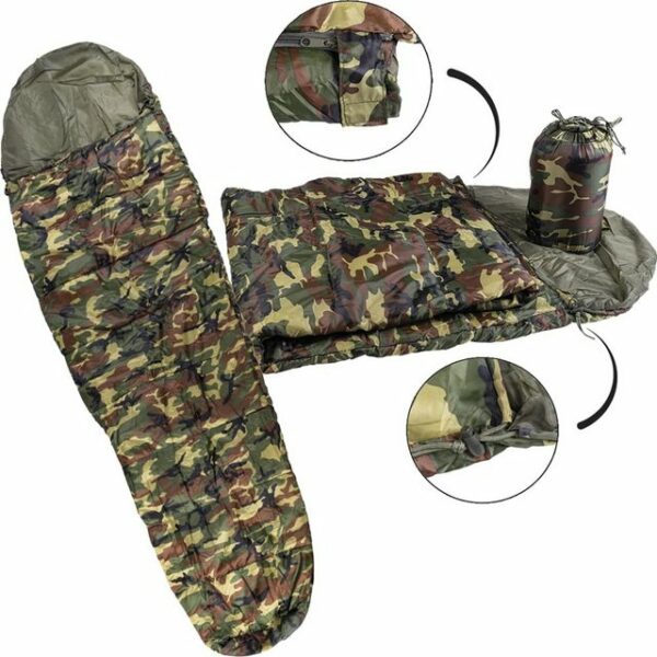 Mil-Tec Schlafsack Militär Commando Schlafsack mit Packsack