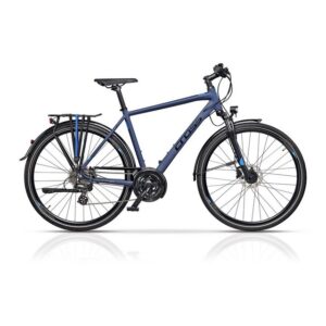 Airtracks Trekkingrad Herren Trekking Fahrrad 28 Zoll AVALON, 24 Gang Shimano Altus Schaltwerk, Kettenschaltung, (Shimano Altus RD-M310 SGS), Blau - Rahmenhöhen 48cm, 52cm, 56cm und 60cm - Modell 2023