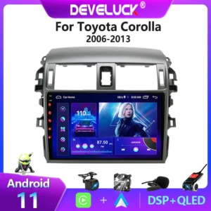 Android 11 2Din Auto Radio Navigation GPS Multimedia video-Player Für Toyota Corolla E140 E150 2006