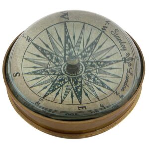 Aubaho Kompass Kompass Wasser Maritim Navigation Schiff Paperweight Messing Antik-S