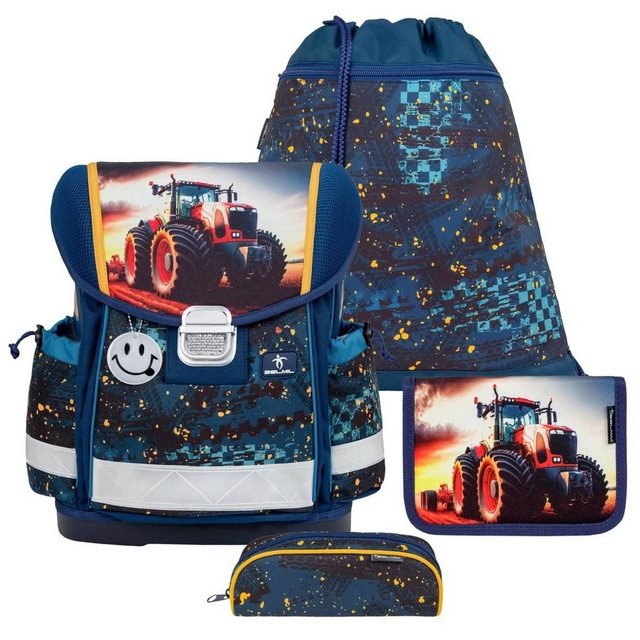 Belmil Schulranzen MiniFit 2024 für kleine Kinder (Set), Trekker Traktor, 4tlg. Set, 1. Klasse