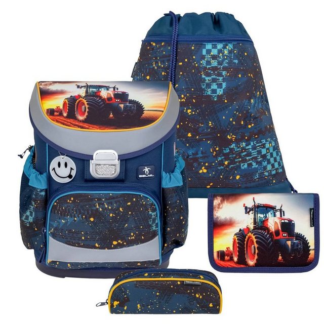 Belmil Schulranzen MiniFit 2024 für kleine Kinder (Set), Trekker Traktor, 4tlg. Set, 1. Klasse