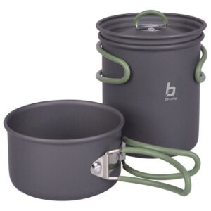 Bo-Camp Topf-Set Alu Kochset 2-teilig Camping Koch, Geschirr Trekking Topf Outdoor Pfanne