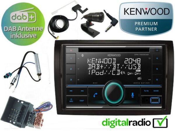 DSX Kenwood CD Bluetooth DAB+ USB Antenne inkl für Citroen Jumper Autoradio (Digitalradio (DAB)