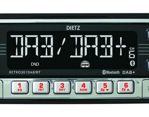 Dietz 1-DIN Dietz Retro Radio DAB+, BT, MP3, USB, RDS Autoradio (Digitalradio (DAB), FM/UKW, 20,00 W)