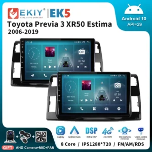 EKIY EK5 Android Auto Car Stereo For Toyota Previa XR50 3 III Estima 2006-2019 AI GPS Multimedia Video Player Carplay Autoradio