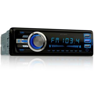 ELGAUS OM-180P 1 Din Autoradio (FM/AM, RDS, Bluetooth, RDS, Fernbedienung, ID3, Appsteuerung, Manual in DE/EN)