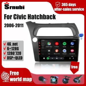 Für Honda Civic Hatchback 2006-2011 Android Auto Radio Multimedia Video Navigation 2 Din Stereo DVD